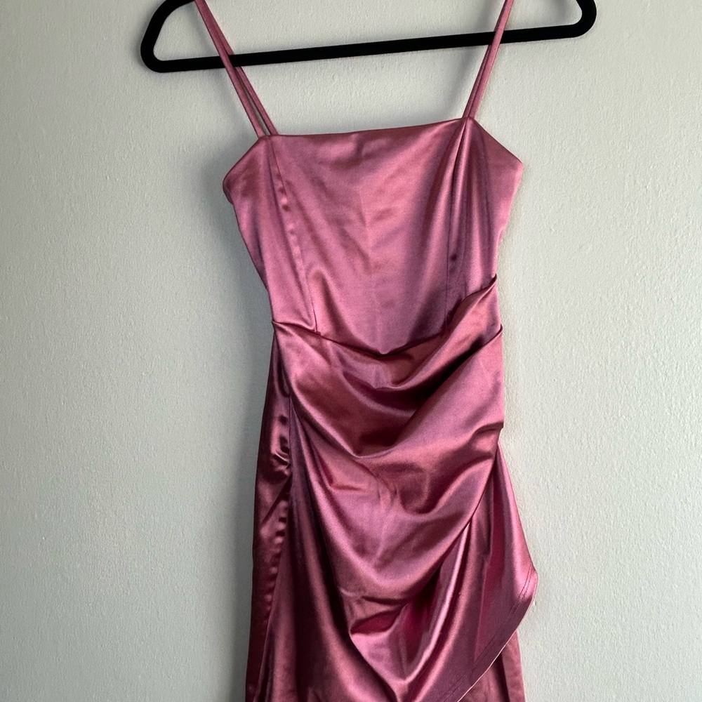 Windsor Rose Satin Mini Dress